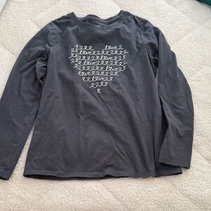 Cat & Jack Gray Long Sleeve Tee with White Heart Design